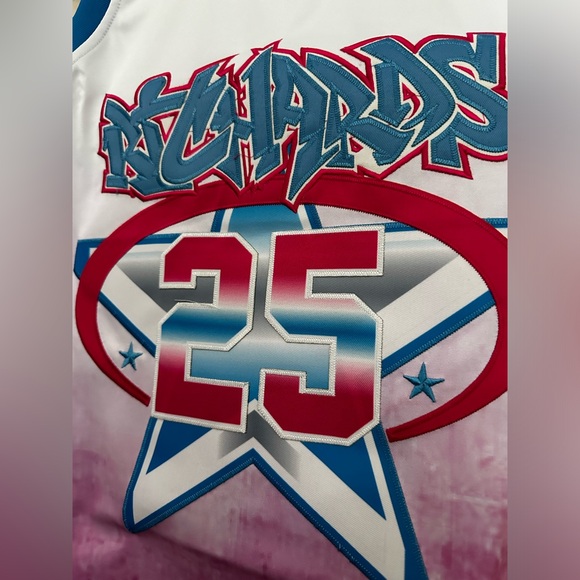 NWT Dwayne Wade Alternate Pink/White HS Jersey Size Small Headgear Classics - Picture 3 of 6